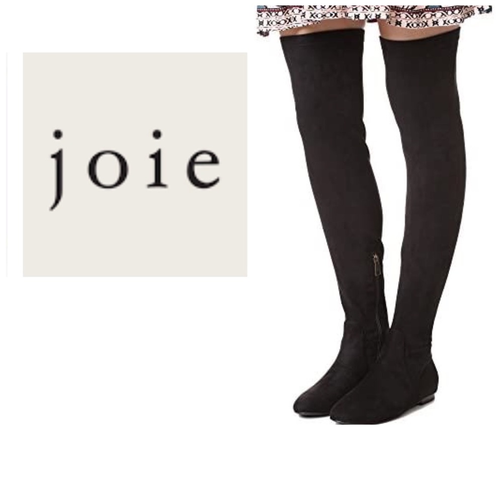 Joie Black Over-the-Knee Suede Boots